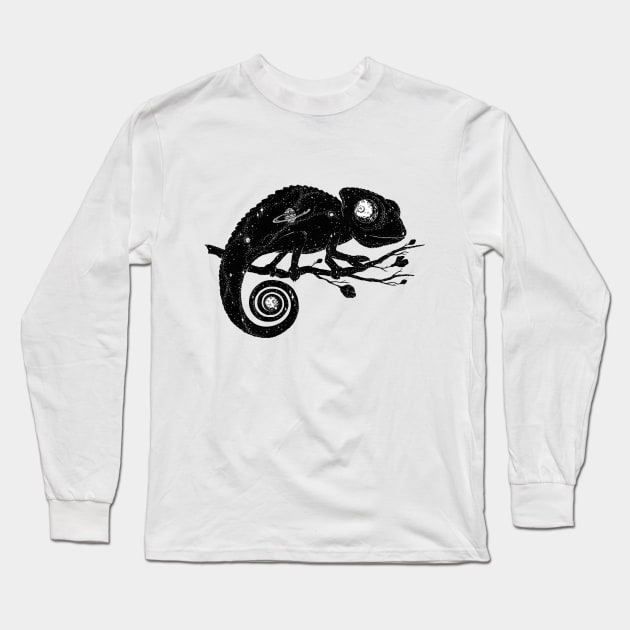 Cosmic Chameleon Long Sleeve T-Shirt by TenkenNoKaiten